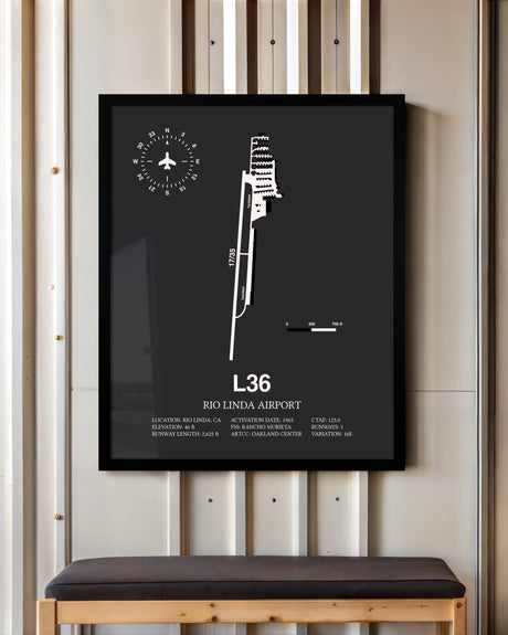 Frame color options for Rio Linda Airport Wall Art