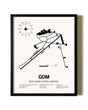 Framed Boscombe Down Airport wall art poster in black frame