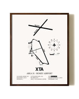 Homey Airport - Area 51 aviation print in walnut frame