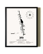 Framed Lakeway Airpark wall art poster in black frame