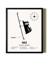 Framed Braden Airpark wall art poster in black frame
