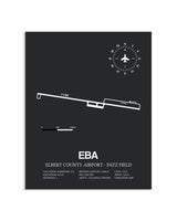Gray Framed Elbert County Airport-Patz Field layout wall art poster