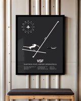 Frame color options for Hartness State Airport (Springfield) Wall Art