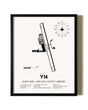 Framed Marv Skie-Lincoln County Airport wall art poster in black frame