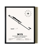 Framed Paintsville-Prestonsburg - Combs Field Airport wall art poster in black frame