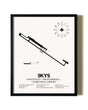 Framed Paintsville-Prestonsburg - Combs Field Airport wall art poster in black frame