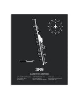 Gray Framed Lakeway Airpark layout wall art poster