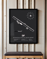 Frame color options for Rockingham County NC Shiloh Airport Wall Art