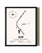 Framed Richard I Bong Airport wall art poster in black frame
