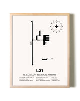 St. Tammany Regional Airport framed wall art in white frame