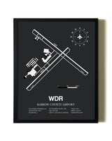 Unframed Barrow County Airport map print poster