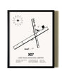 Framed Lake Wales Municipal Airport wall art poster in black frame