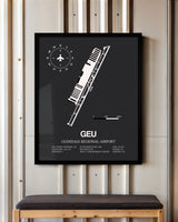 Frame color options for Glendale Regional Airport Wall Art
