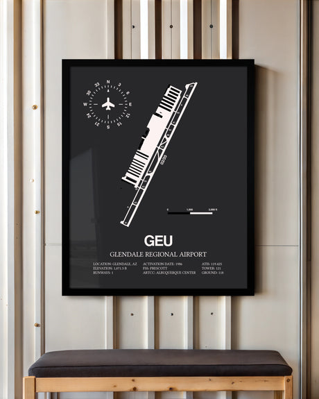 Frame color options for Glendale Regional Airport Wall Art