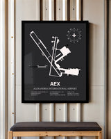 Frame color options for Alexandria International Airport Wall Art