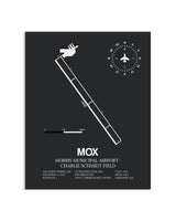 Gray Framed Morris Municipal Airport-Charlie Schmidt Field layout wall art poster