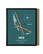 Framed Hawkins Field Airport wall art poster in black frame