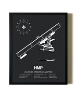 Unframed Atlanta Speedway Airport map print poster