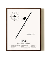 Holy Cross Airport aviation print in walnut frame