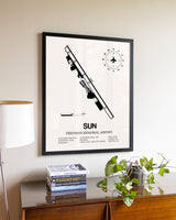 Friedman Memorial Airport aviation wall décor in black wood frame
