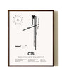 Reedsburg Municipal Airport aviation print in walnut frame