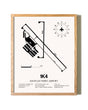 David Jay Perry Airport framed print in natural wood frame