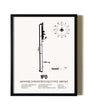 Framed Ardmore Downtown Executive Airport wall art poster in black frame