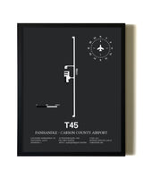 Unframed Panhandle-Carson County Airport map print poster