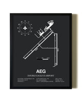 Unframed Double Eagle II Airport map print poster