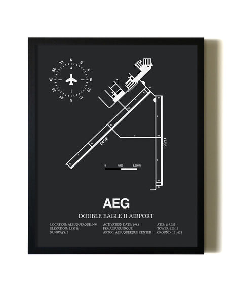 Unframed Double Eagle II Airport map print poster