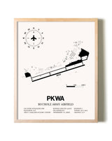 Bucholz Army Airfield framed wall art in white frame