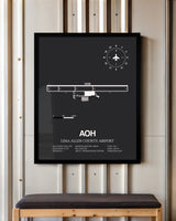 Frame color options for Lima Allen County Airport Wall Art