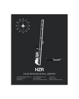 Gray Framed False River Regional Airport layout wall art poster