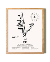 St. Pete-Clearwater International Airport framed print in natural wood frame