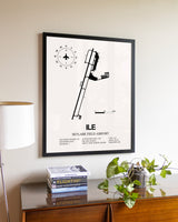 Skylark Field Airport aviation wall décor in black wood frame