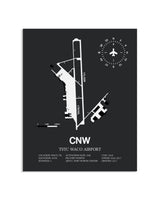 Gray Framed TSTC Waco Airport layout wall art poster