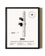 Framed Holk Field at Foley Municipal Airport wall art poster in black frame