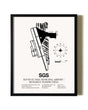 Framed South St. Paul Municipal Airport / Richard E. Fleming Field wall art poster in black frame