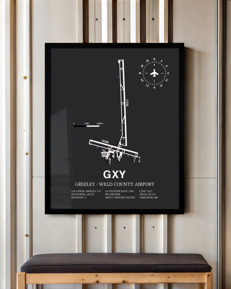 Frame color options for Greeley-Weld County Airport Wall Art