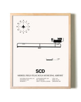 Merkel Field Sylacauga Municipal Airport framed wall art in white frame