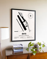 Harris Hill Gliderport aviation wall décor in black wood frame