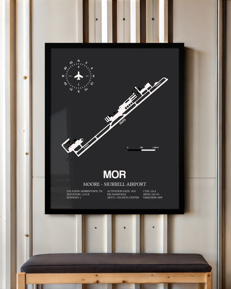 Frame color options for Moore-Murrell Airport Wall Art