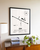 Merle K. (Mudhole) Smith Airport aviation wall décor in black wood frame