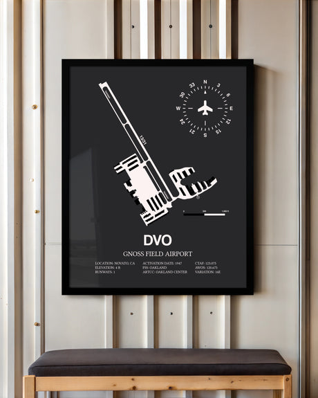 Frame color options for Gnoss Field Airport Wall Art