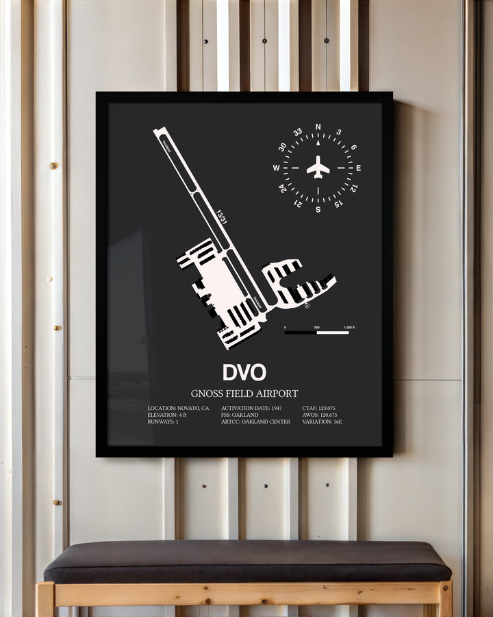 Frame color options for Gnoss Field Airport Wall Art