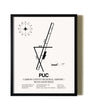 Framed Carbon County Regional Airport / Buck Davis Field wall art poster in black frame