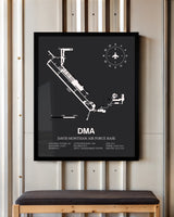 Frame color options for Davis Monthan Air Force Base Wall Art
