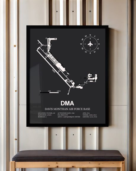 Frame color options for Davis Monthan Air Force Base Wall Art