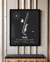 Frame color options for Mid-Carolina Regional Airport Wall Art