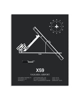 Gray Framed Valkaria Airport layout wall art poster